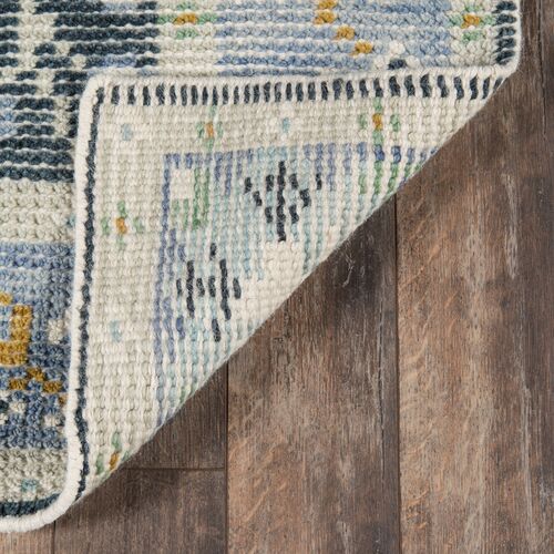 Fiona Hand Knotted Wool Rug, Aqua 3 Fiona Hand Knotted Wool Rug, Aqua
