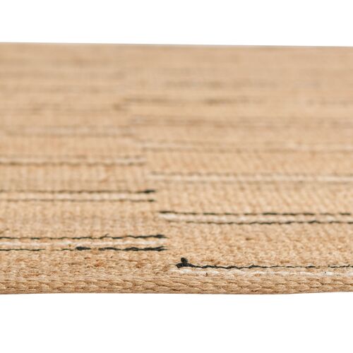 Crescent Broken Stripe Rug, Black 3 Crescent Broken Stripe Rug, Black