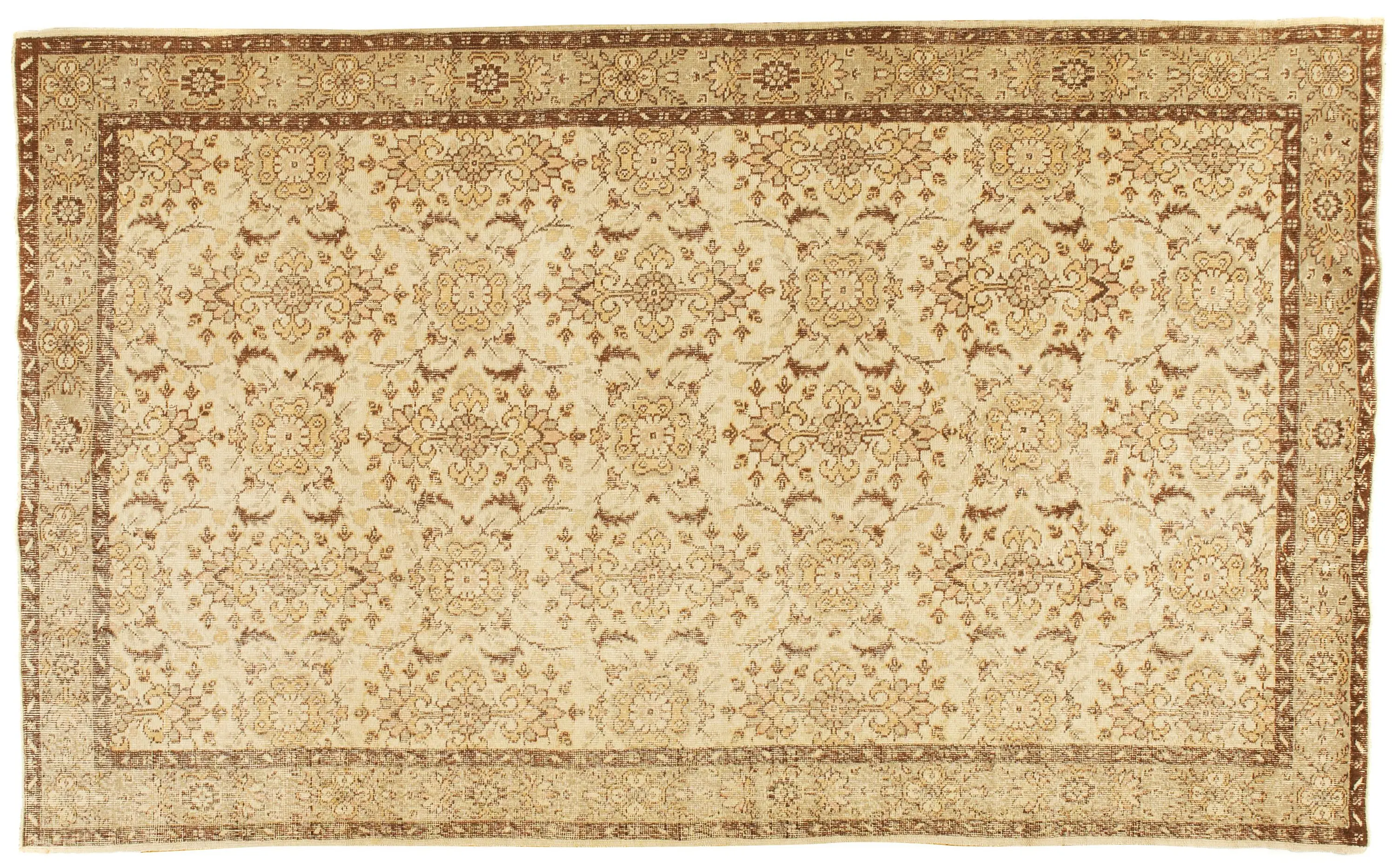 1940s Turkish Oushak Rug, 6'2 X 10'11 1 1940s Turkish Oushak Rug, 6'2 X 10'11