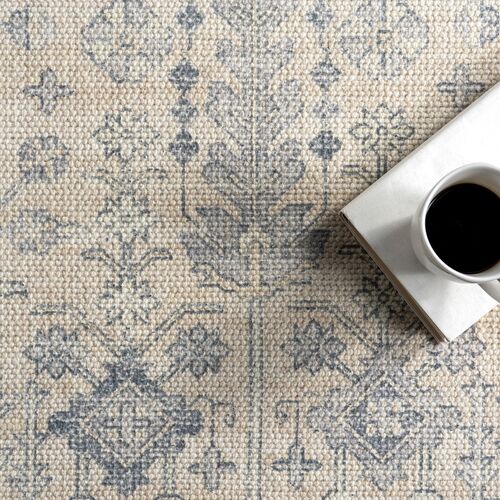 Flora Rug, Slate Blue 6 Flora Rug, Slate Blue