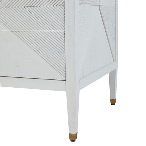Julia Cerused 6-Drawer Dresser, White/Stained Gold 8 Julia Cerused 6-Drawer Dresser, White/Stained Gold