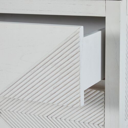 Julia Cerused 6-Drawer Dresser, White/Stained Gold 9 Julia Cerused 6-Drawer Dresser, White/Stained Gold
