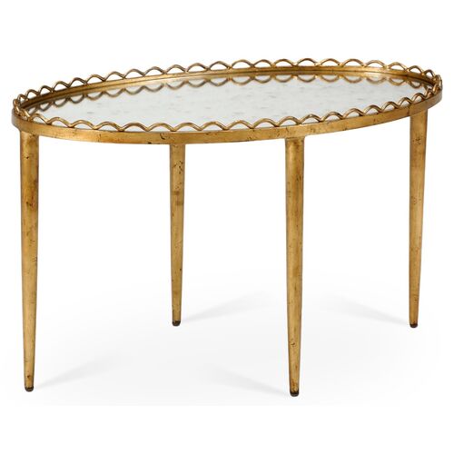 Beverly Mirrored Coffee Table, Gold