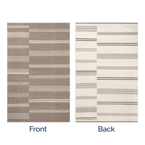 Birchwood Reversible Striped Wool Area Rug 7 Birchwood Reversible Striped Wool Area Rug