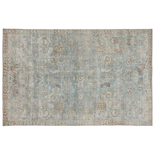 Stag Vintage Rug, Blue/Green 1 Stag Vintage Rug, Blue/Green