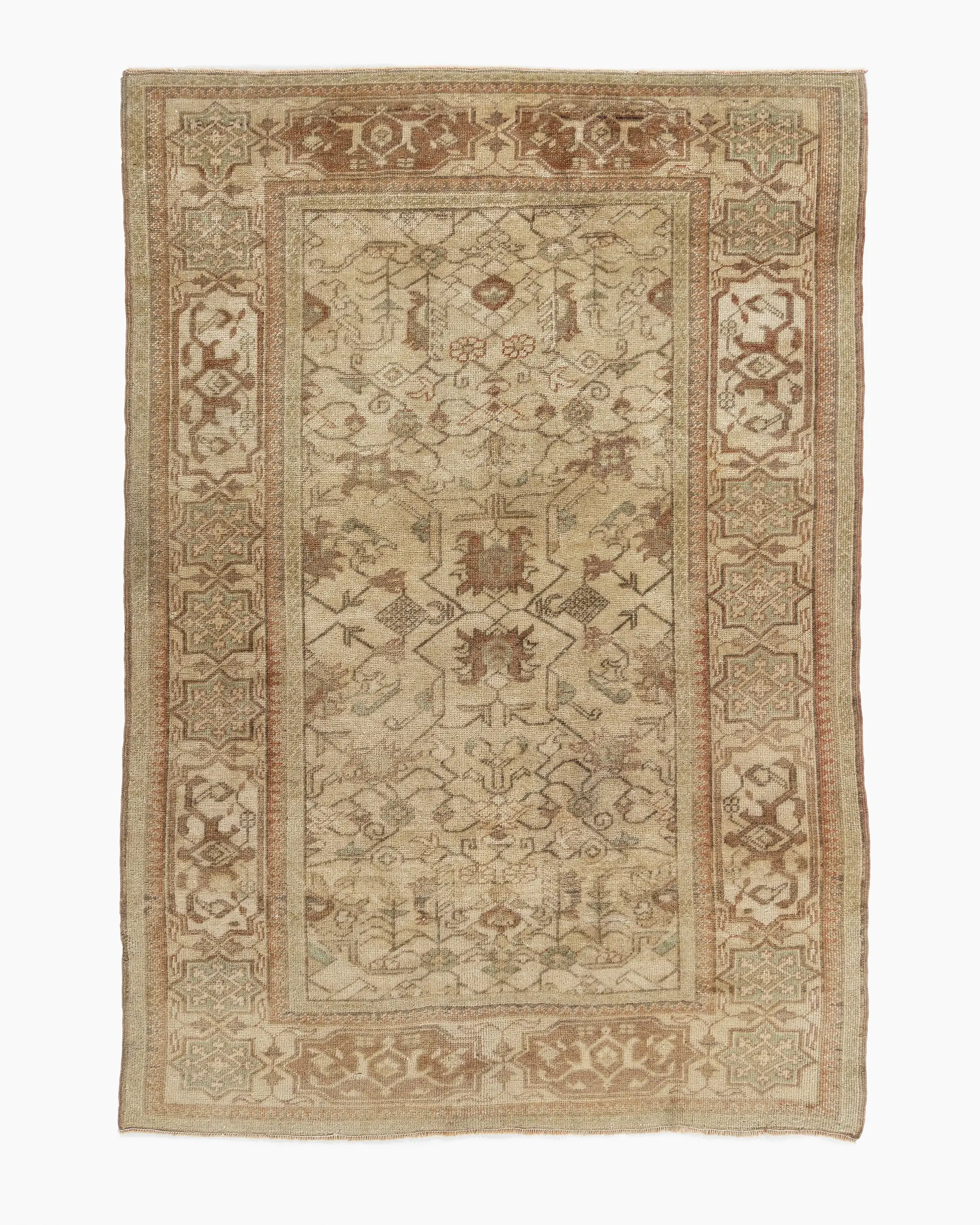 Turkish Oushak Area Rug 4'1 X 6' 1 Turkish Oushak Area Rug 4'1 X 6'