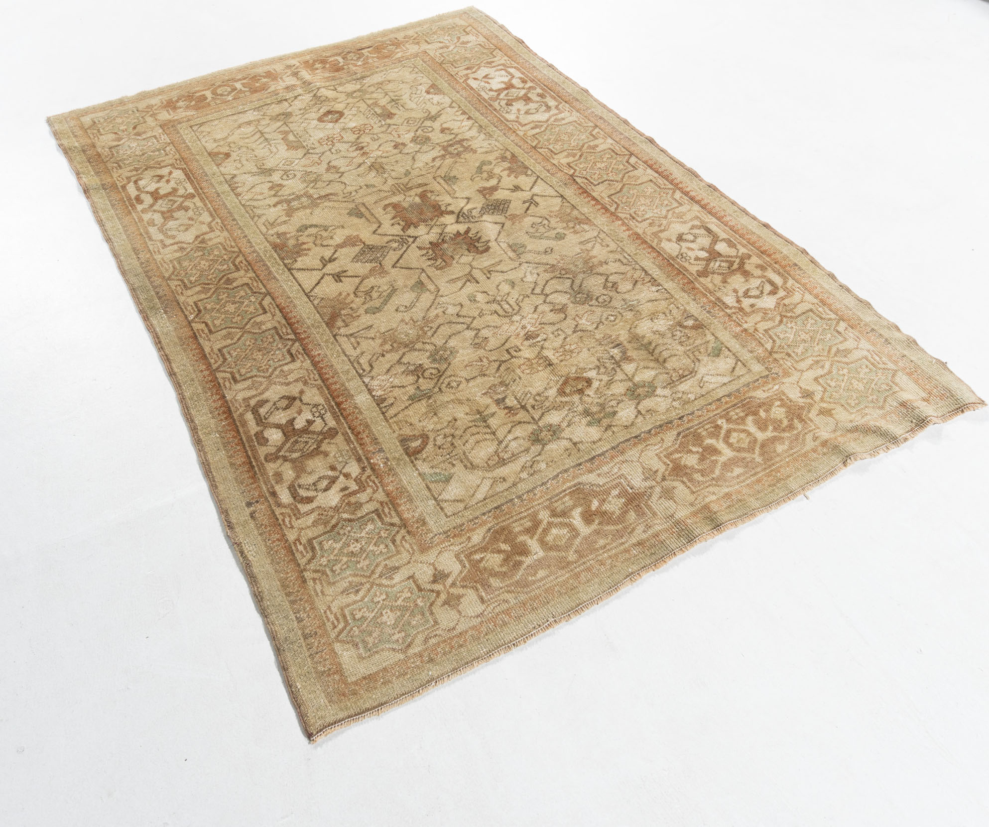 Turkish Oushak Area Rug 4'1 X 6' 7 Turkish Oushak Area Rug 4'1 X 6'