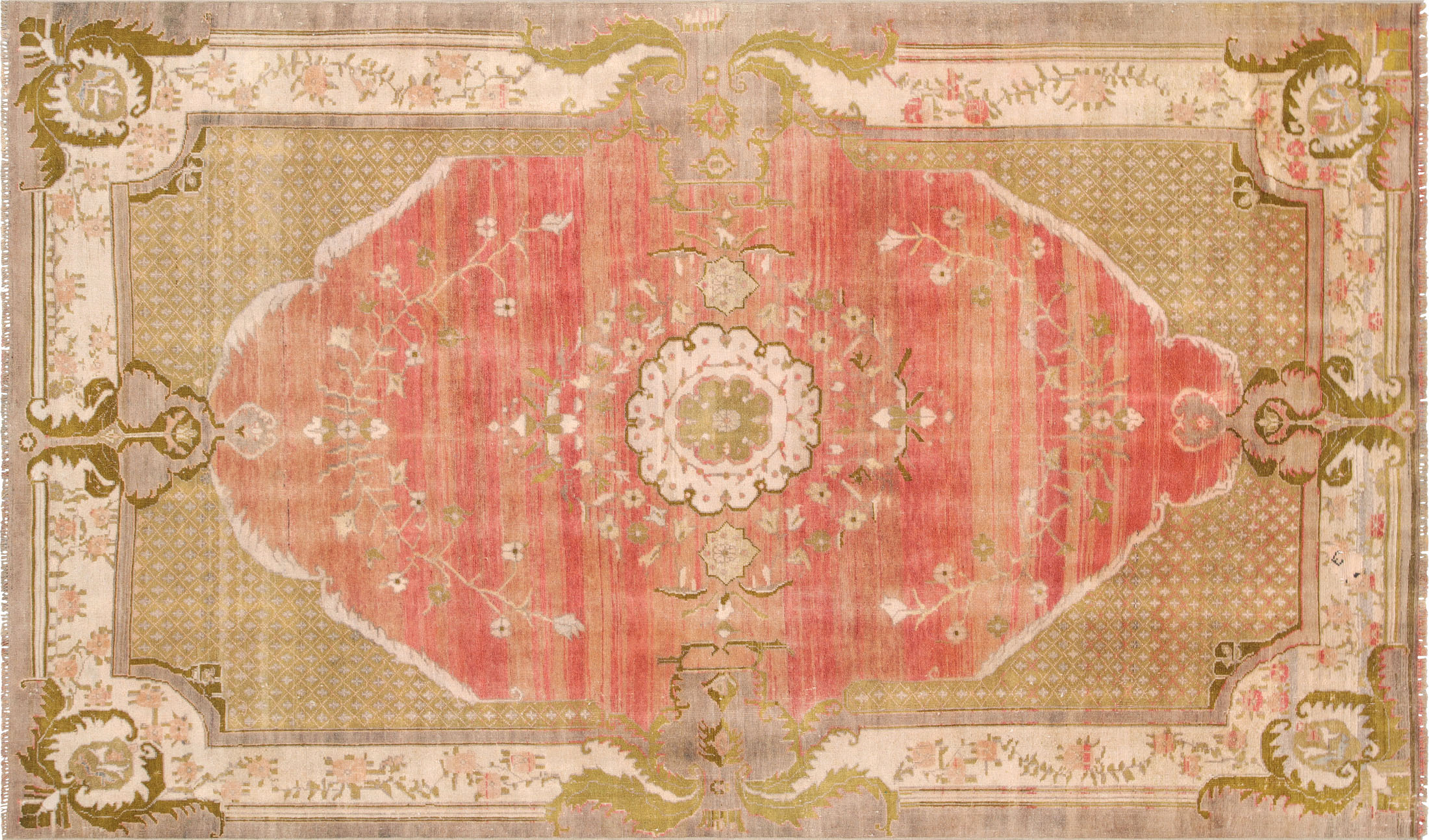 1960s Turkish Oushak Rug - 6'7" x 10'10" 1 1960s Turkish Oushak Rug - 6'7" x 10'10"