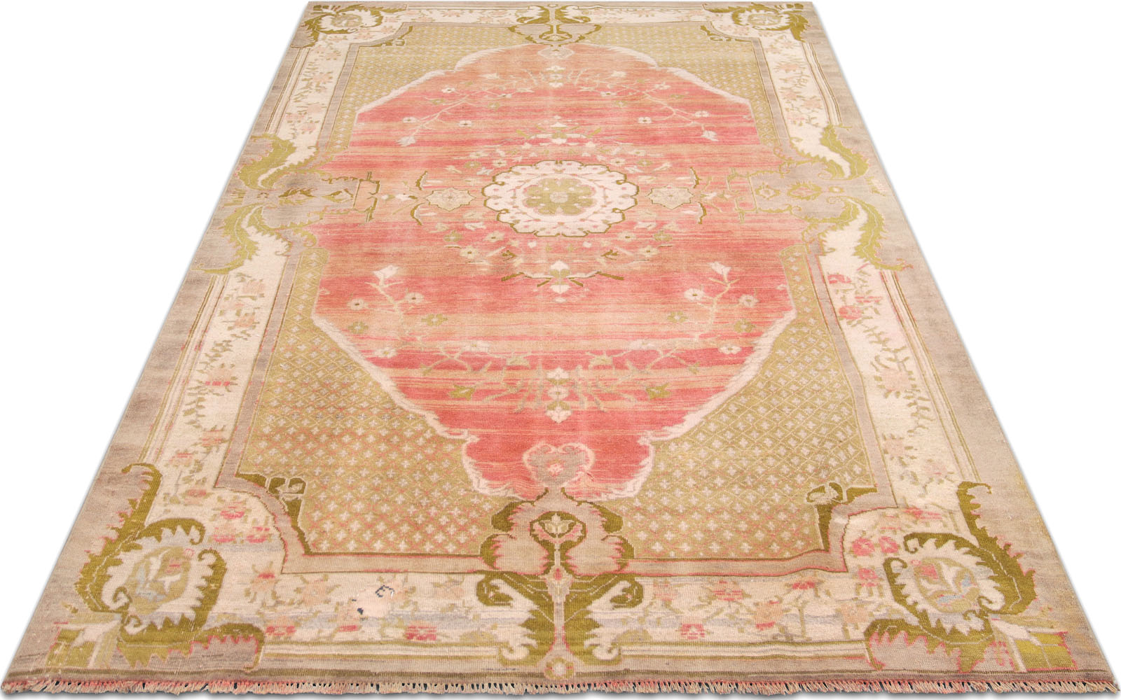 1960s Turkish Oushak Rug - 6'7" x 10'10" 3 1960s Turkish Oushak Rug - 6'7" x 10'10"