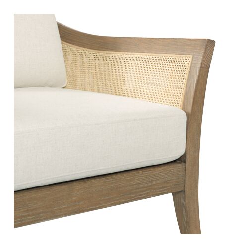 Waylen Cane Lounge Chair, Vintage Natural/White 4 Waylen Cane Lounge Chair, Vintage Natural/White