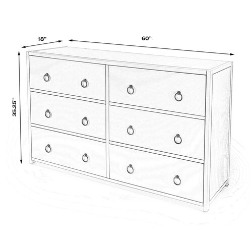Sully 6-Drawer Dresser 7 Sully 6-Drawer Dresser