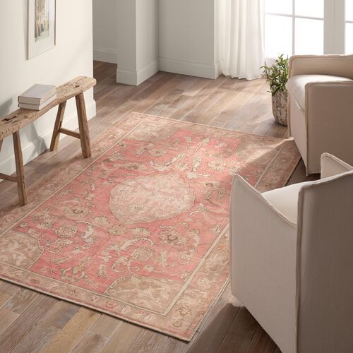 Vibe by Cheney Medallion Pink/Beige Area Rug 5 Vibe by Cheney Medallion Pink/Beige Area Rug