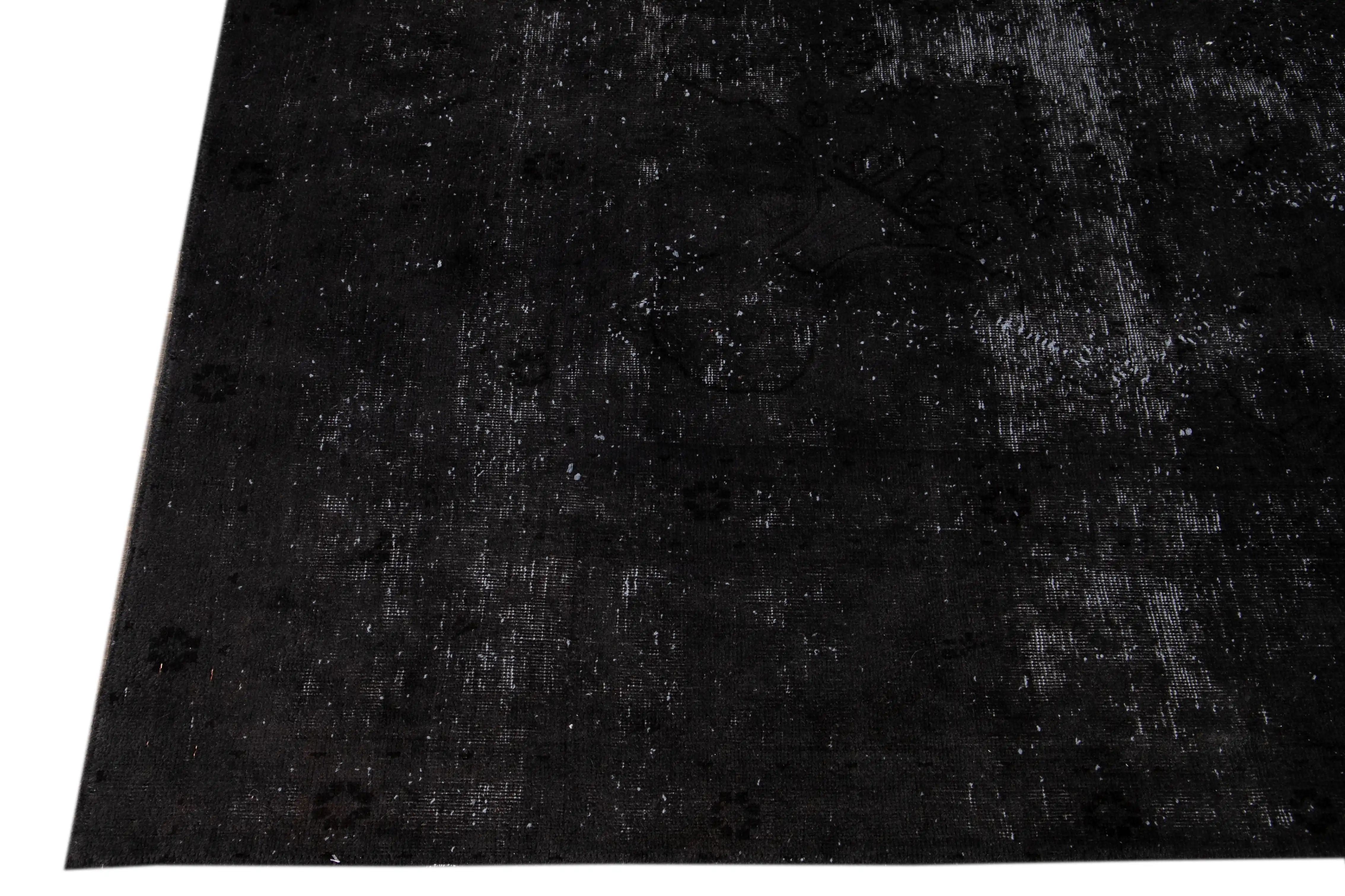 Charcoal Vintage Handmade Wool Rug 3 Charcoal Vintage Handmade Wool Rug