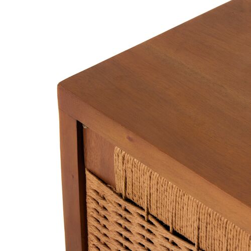 Calvin Woven Rush Sideboard, Light Mahogany 12 Calvin Woven Rush Sideboard, Light Mahogany