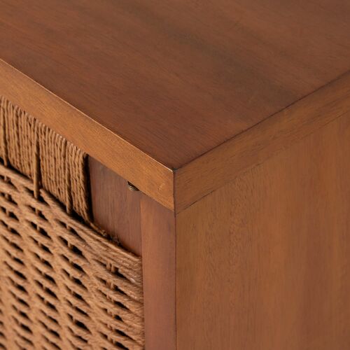 Calvin Woven Rush Sideboard, Light Mahogany 6 Calvin Woven Rush Sideboard, Light Mahogany