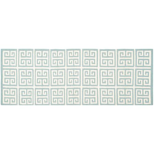 Masa Dhurrie, Blue/Ivory 2 Masa Dhurrie, Blue/Ivory