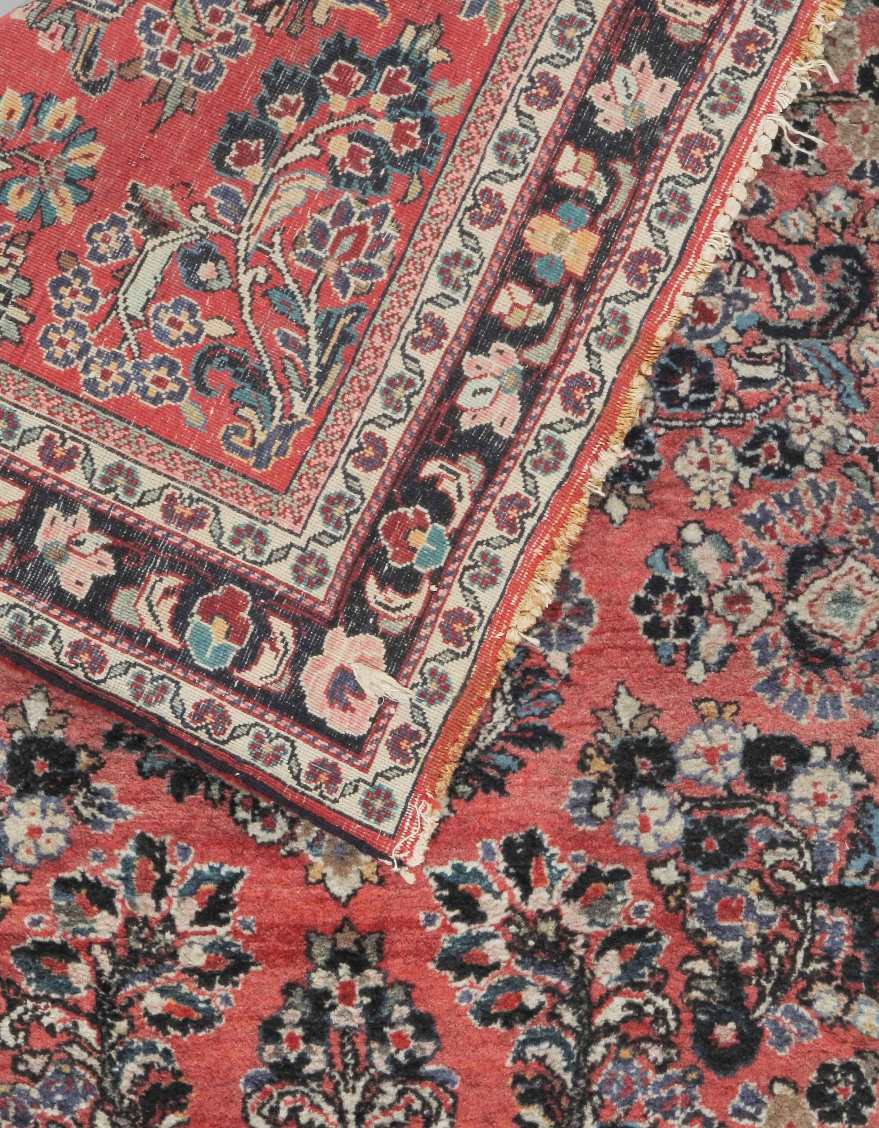 Persian Sarouk Rug 3'3 X 4'11 3 Persian Sarouk Rug 3'3 X 4'11