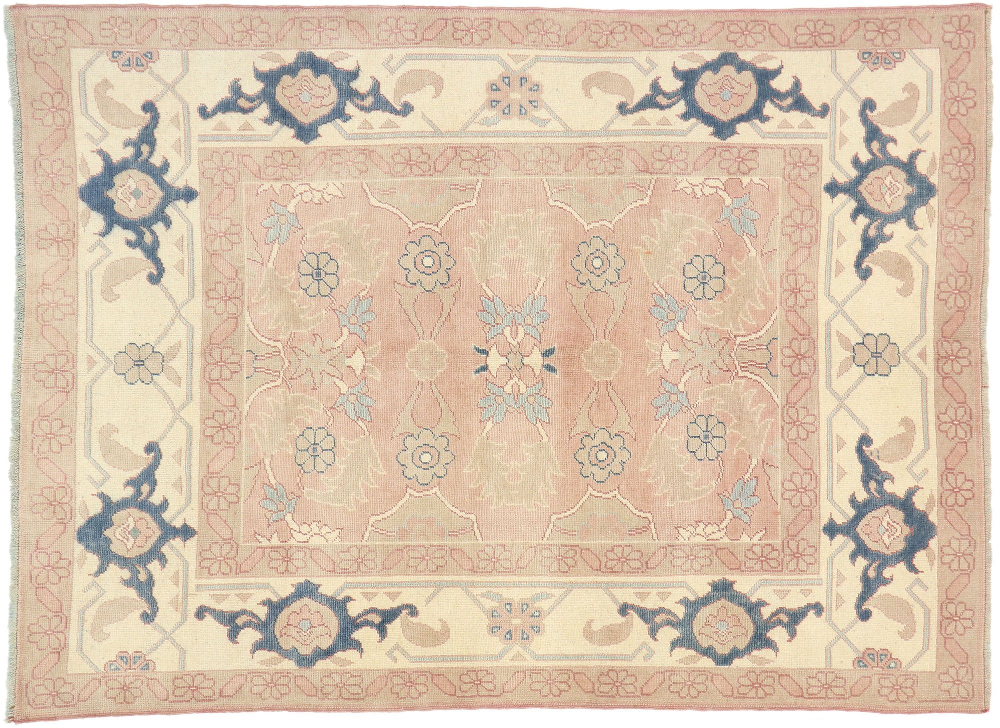 Vintage Turkish Oushak Rug, 5'09 x 7'10 1 Vintage Turkish Oushak Rug, 5'09 x 7'10