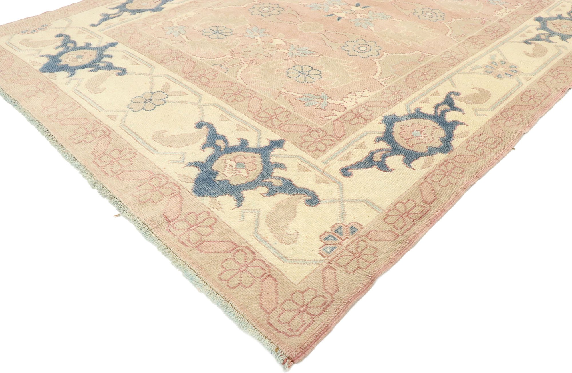 Vintage Turkish Oushak Rug, 5'09 x 7'10 2 Vintage Turkish Oushak Rug, 5'09 x 7'10