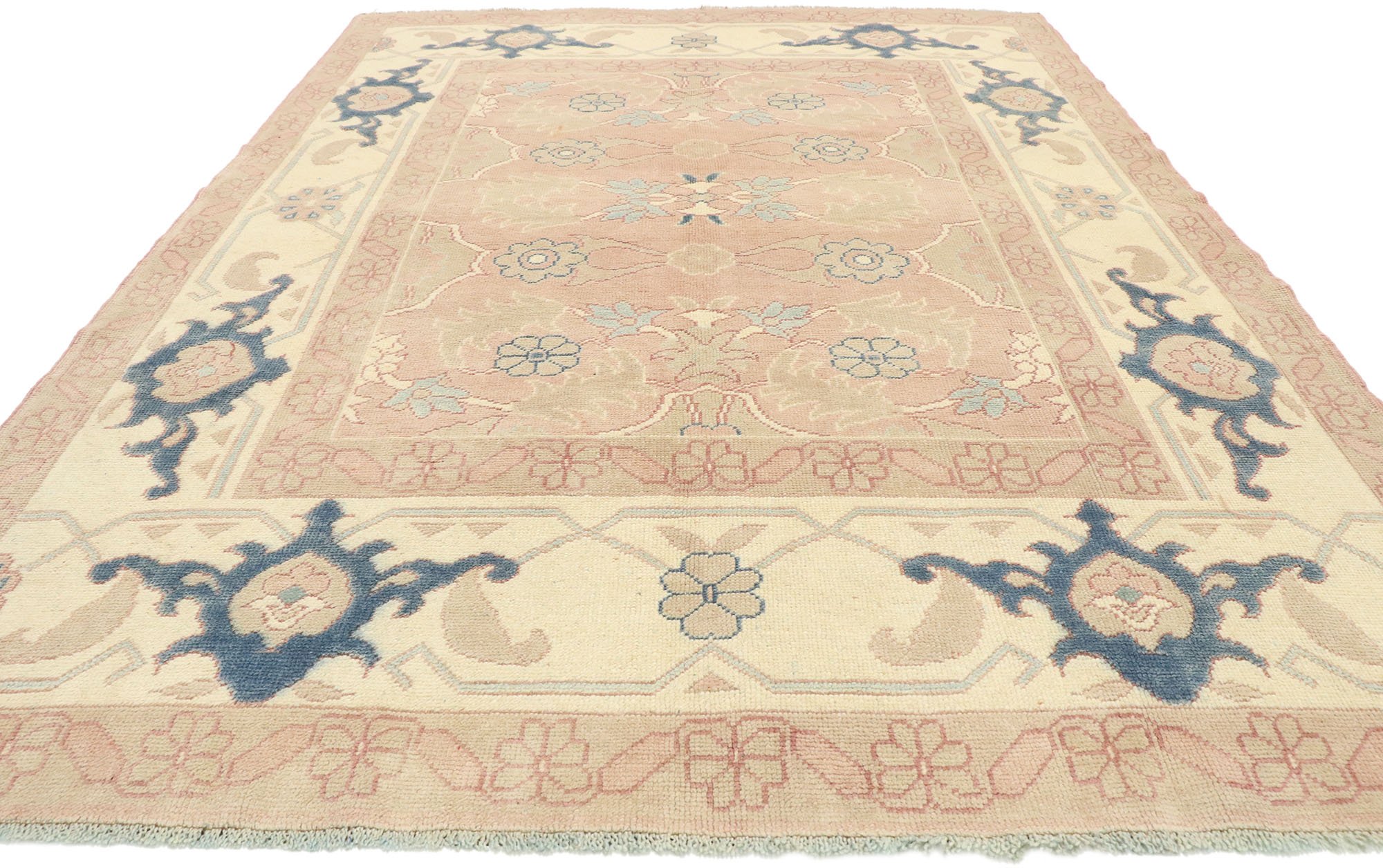 Vintage Turkish Oushak Rug, 5'09 x 7'10 3 Vintage Turkish Oushak Rug, 5'09 x 7'10