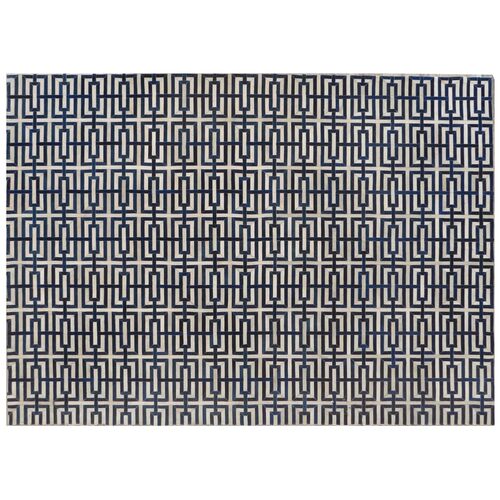 Winfield Hide Rug, Ivory/Navy 1 Winfield Hide Rug, Ivory/Navy