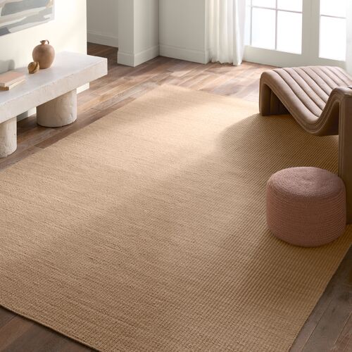 Facet Handmade Indoor/Outdoor Solid Tan Area Rug (4'X6') 5 Facet Handmade Indoor/Outdoor Solid Tan Area Rug (4'X6')