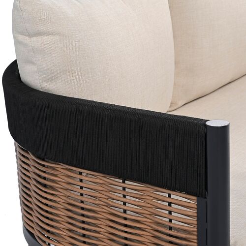 Cyprian 2 Pc Outdoor Rattan Woven Rope Corner Lounge Set 3 Cyprian 2 Pc Outdoor Rattan Woven Rope Corner Lounge Set