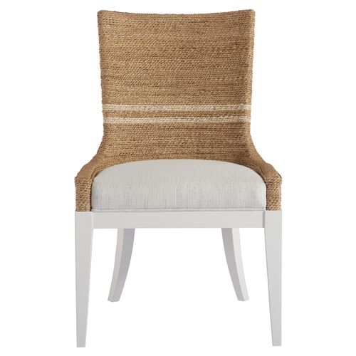 Coastal Living S/2 Delray Side Chairs, Natural/White 2 Coastal Living S/2 Delray Side Chairs, Natural/White
