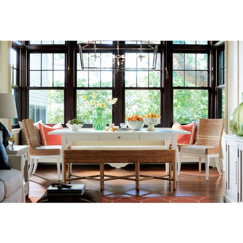 Coastal Living S/2 Delray Side Chairs, Natural/White 4 Coastal Living S/2 Delray Side Chairs, Natural/White