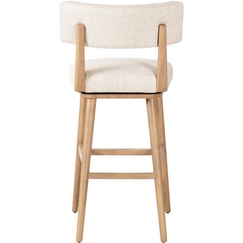 Theodora Linen Swivel Bar Stool 7 Theodora Linen Swivel Bar Stool