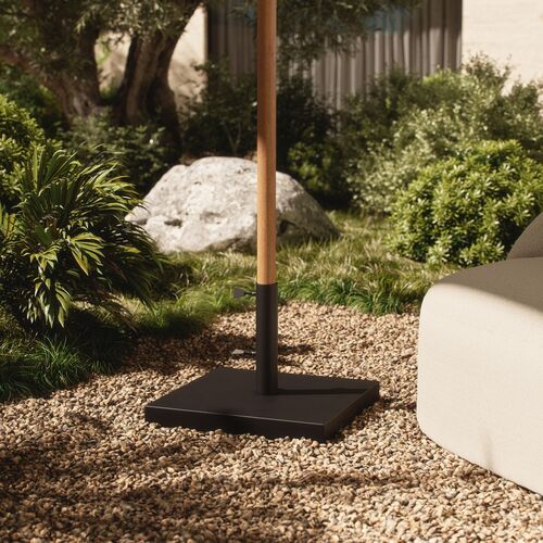 Vera Outdoor Umbrella Stand, Black Stainless Steel 2 Vera Outdoor Umbrella Stand, Black Stainless Steel