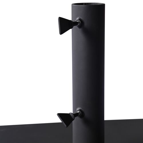 Vera Outdoor Umbrella Stand, Black Stainless Steel 3 Vera Outdoor Umbrella Stand, Black Stainless Steel