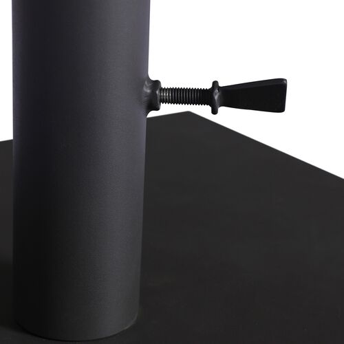 Vera Outdoor Umbrella Stand, Black Stainless Steel 9 Vera Outdoor Umbrella Stand, Black Stainless Steel