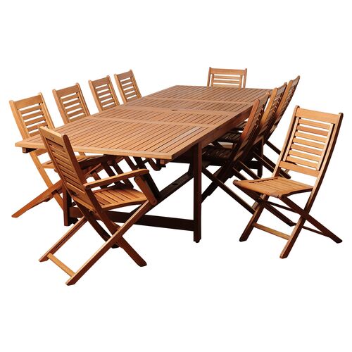 Beth Eucalyptus 11Pc Extendable Dining 1 Beth Eucalyptus 11Pc Extendable Dining