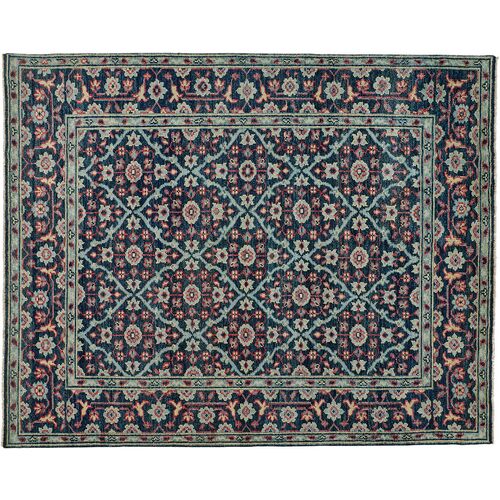 Salena Hand-Knotted Rug, Navy/Multi 1 Salena Hand-Knotted Rug, Navy/Multi