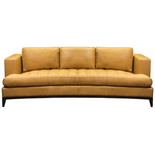 Yale Curved Leather Sofa 1 Yale Curved Leather Sofa