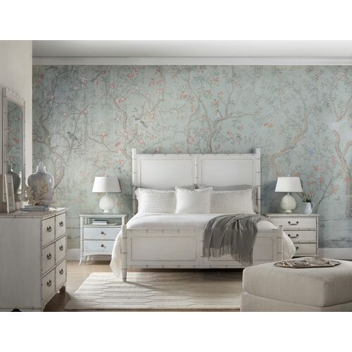 Charleston Panel Bed, White Heron 2 Charleston Panel Bed, White Heron
