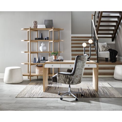 Avani Waterfall Desk, Natural/White 4 Avani Waterfall Desk, Natural/White