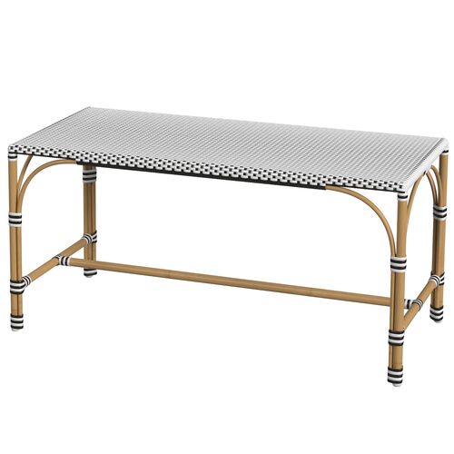 Kye Outdoor Rectangular Rattan Dining Bench 1 Kye Outdoor Rectangular Rattan Dining Bench