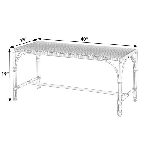 Kye Outdoor Rectangular Rattan Dining Bench 6 Kye Outdoor Rectangular Rattan Dining Bench