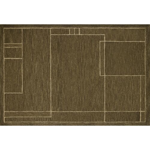Barrow Rug, Olive/Natural 1 Barrow Rug, Olive/Natural