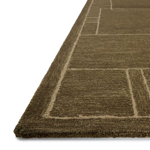 Barrow Rug, Olive/Natural 3 Barrow Rug, Olive/Natural