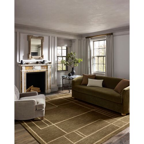 Barrow Rug, Olive/Natural 5 Barrow Rug, Olive/Natural