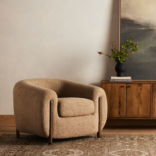 Renee Accent Chair, Sheepskin Camel 2 Renee Accent Chair, Sheepskin Camel