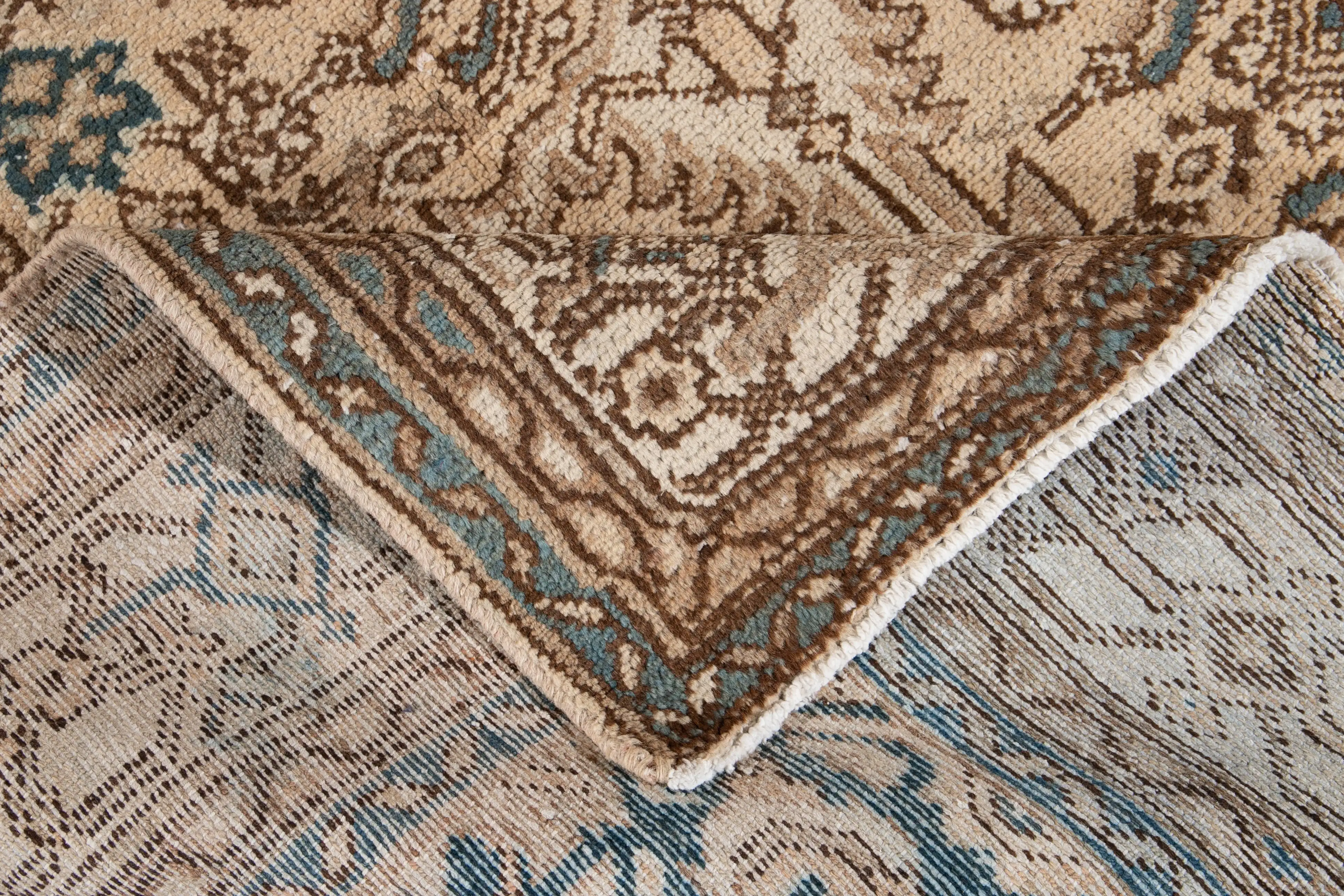4'4'' x 7' Vintage Wool Rug, Beige 2 4'4'' x 7' Vintage Wool Rug, Beige