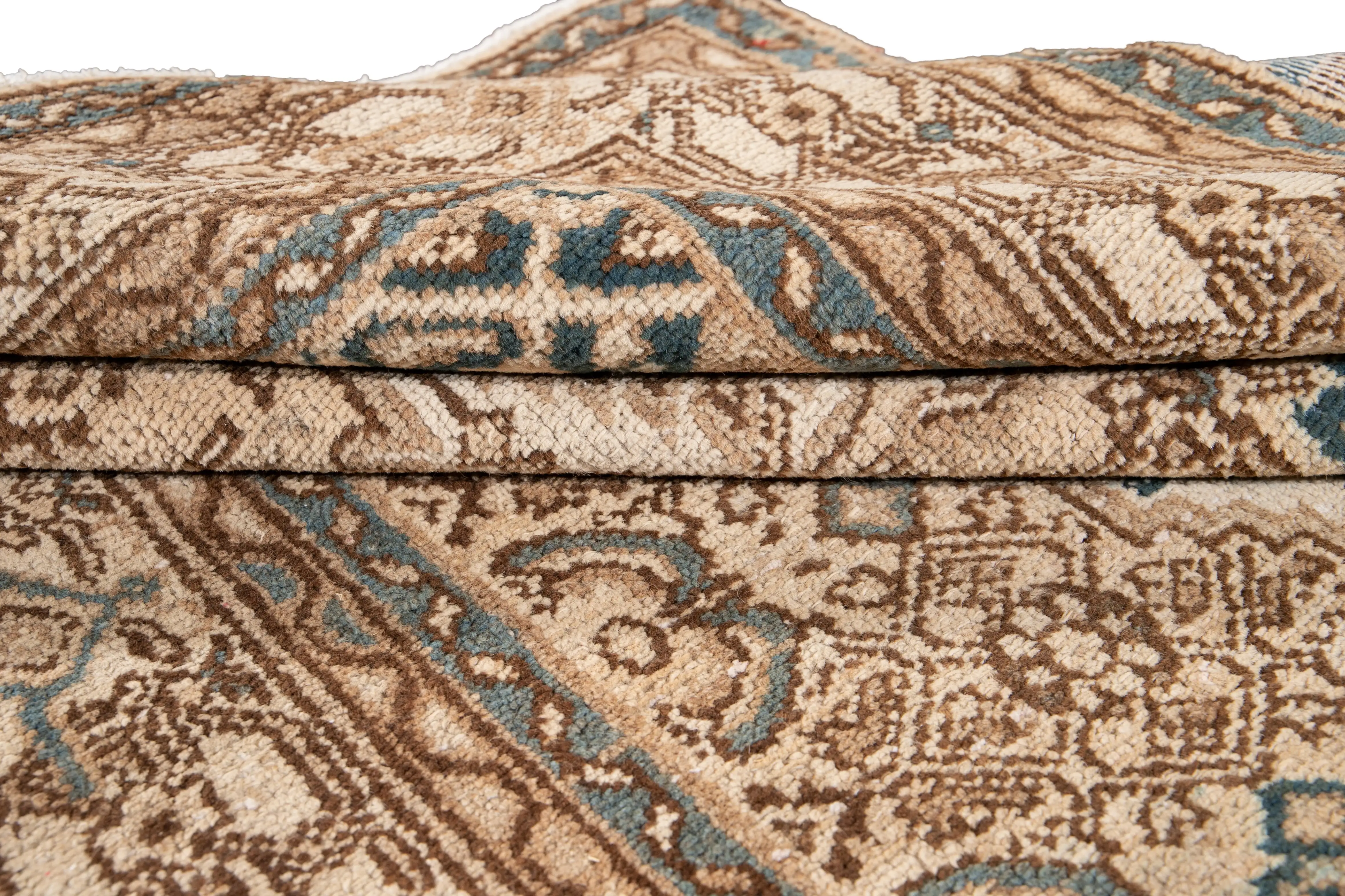 4'4'' x 7' Vintage Wool Rug, Beige 4 4'4'' x 7' Vintage Wool Rug, Beige