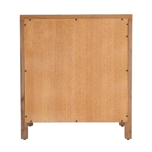 Rotan Cane 3-Drawer Nightstand, Natural 11 Rotan Cane 3-Drawer Nightstand, Natural