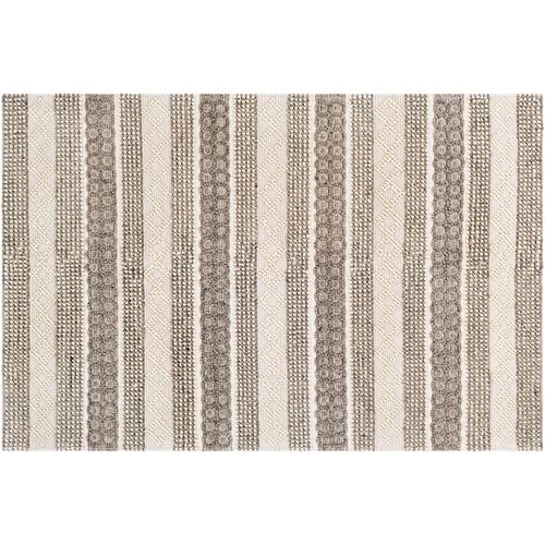 Selina Handwoven Rug, Cream/Charcoal 1 Selina Handwoven Rug, Cream/Charcoal