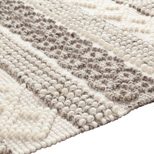 Selina Handwoven Rug, Cream/Charcoal 6 Selina Handwoven Rug, Cream/Charcoal