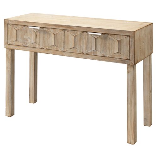 Juniper Two-Drawer Console Table, Gray Washed 1 Juniper Two-Drawer Console Table, Gray Washed